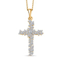 Luxuriant Lab Grown Diamond (G-H, SI) Starry Cross Pendant Necklace - Sticky add to cart bar