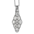 EverTrue Simulated Multi Diamond Pendant Necklace in Stainless Steel 20 Inches - Sticky add to cart bar