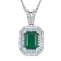 D'Joy Premium Golden Turkizite and Moissanite 2.20 ctw Pendant Necklace in Rhodium Over Sterling Silver 20 Inches - Sticky add to cart bar