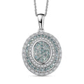 D'Joy Premium Padparadscha Sapphire, Moissanite Pendant Necklace (20 Inches) in 18K Vermeil RG Over Sterling Silver 1.50 ctw - Sticky add to cart bar