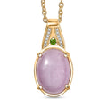 D'Joy Kunzite and Multi Gemstone 6.70 ctw Celestial Orbit Pendant in 18K YG Plated with ION Plated YG Stainless Steel Necklace (20 Inches) - Sticky add to cart bar