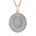 Luxuriant Lab Grown Diamond G-H, SI Pendant Necklace (20 Inches) in 18K Vermeil RG Over Sterling Silver 1.00 ctw - Sticky add to cart bar