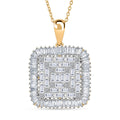 Luxuriant Lab Grown Diamond G-H SI 1.50 ctw Pendant Necklace in 18K Vermeil Yellow Gold Over Sterling Silver (20 Inches) - Sticky add to cart bar