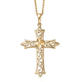 Cross Pendant Necklace in 10K Yellow Gold 3.15 Grams 20 Inches - Sticky add to cart bar