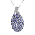 D'Joy Jalisco Fire Opal, White Zircon Pendant Necklace (20 Inches) in 18K Vermeil YG Over Sterling Silver 3.75 ctw - Sticky add to cart bar