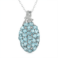 D'Joy Jalisco Fire Opal, White Zircon Pendant Necklace (20 Inches) in 18K Vermeil YG Over Sterling Silver 3.75 ctw - Sticky add to cart bar