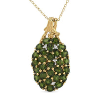 D'Joy Jalisco Fire Opal, White Zircon Pendant Necklace (20 Inches) in 18K Vermeil YG Over Sterling Silver 3.75 ctw