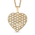 Luxoro 10K Yellow Gold Heart Pendant with ION Plated YG Stainless Steel Necklace 4.73 Grams 20 Inches - Sticky add to cart bar