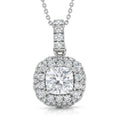 Luxuriant Lab Grown Diamond (G-H, SI) Pendant Necklace (20 Inches) in Rhodium Over Sterling Silver 1.65 ctw - Sticky add to cart bar