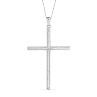 Sterling Silver Cross Pendant Necklace (18 Inches) (3.40 g)