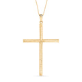 Sterling Silver Cross Pendant Necklace (18 Inches) (3.40 g) - Sticky add to cart bar