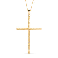 Sterling Silver Cross Pendant Necklace (18 Inches) (3.40 g)