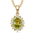 EverTrue Hebei Peridot and Moissanite 2.00 ctw Pendant in 18K YG Plated with ION Plated YG Stainless Steel Necklace (20 Inches) - Sticky add to cart bar