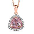 D'Joy Premium Pink Morganite and Multi Gemstone 2.10 ctw Pendant Necklace in 18K Vermeil Rose Gold Over Sterling Silver 20 Inches - Sticky add to cart bar