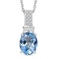 EverTrue African Amethyst, White Zircon Pendant in Platinum Bond with Stainless Steel Necklace (20 Inches) 3.40 ctw - Sticky add to cart bar