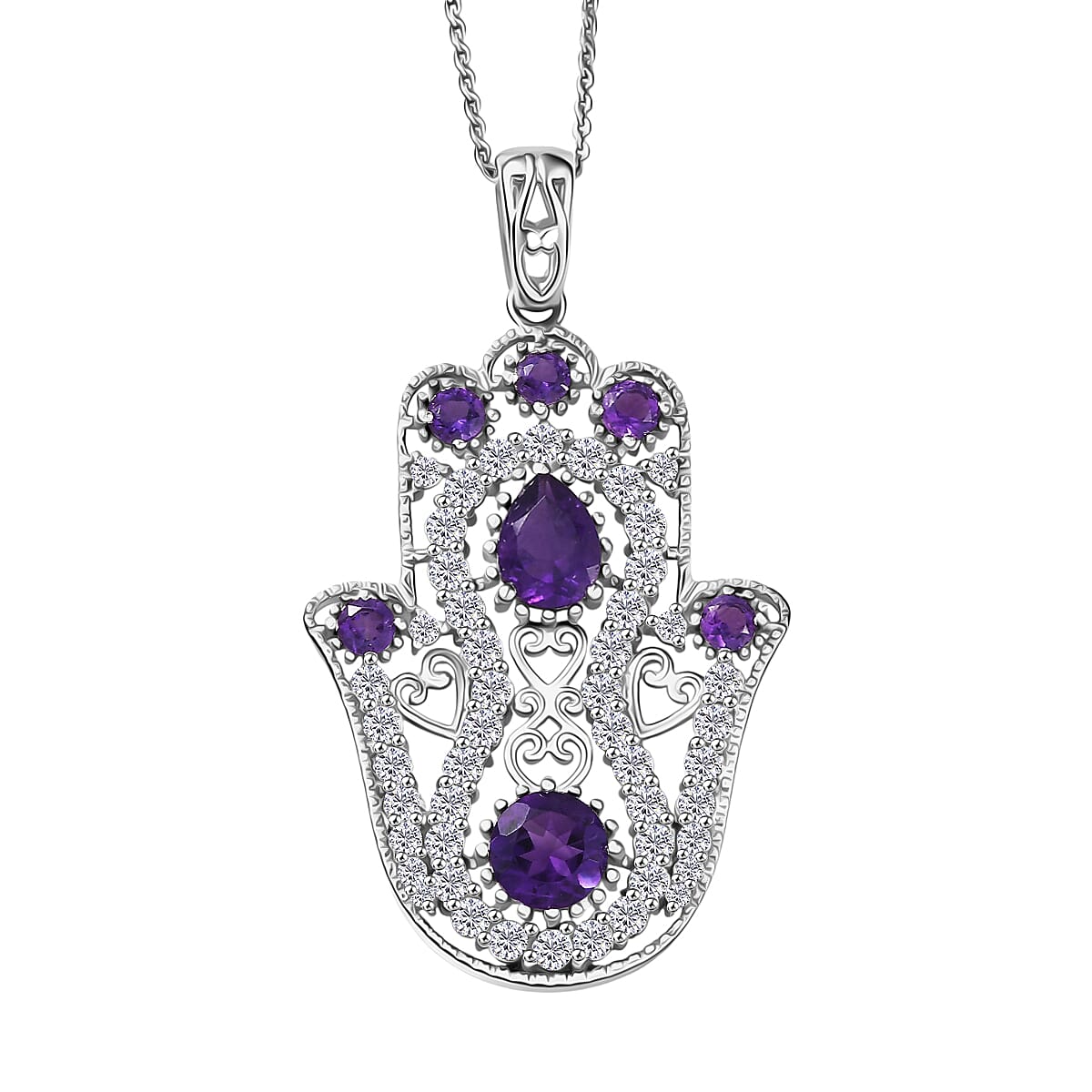 D'Joy Passport to Israel Premium African Amethyst and White Zircon