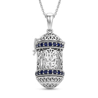 D'Joy Artistry to Israel Premium Catalina Iolite 1.25 ctw Pendant Necklace in Sterling Silver 18 Inches
