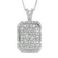 TLV D'Joy Moissanite Pendant Necklace (20 Inches) in Rhodium Over Sterling Silver 3.70 ctw - Sticky add to cart bar