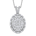 TLV D'Joy Moissanite Pendant Necklace (20 Inches) in Rhodium Over Sterling Silver 3.70 ctw - Sticky add to cart bar