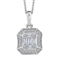 Luxuriant Lab Grown Diamond G-H SI 0.40 ctw Pendant Necklace in Rhodium Over Sterling Silver 20 Inches  (Del. In 10-12 Days) - Sticky add to cart bar