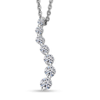 Luxuriant Lab Grown Diamond G-H SI 0.35 ctw Pendant Necklace in Rhodium Over Sterling Silver 20 Inches  (Del. In 10-12 Days)