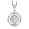 D'Joy Tiger Footprint Pendant Necklace in Rhodium Over Sterling Silver 6.70 Grams 20 Inches - Sticky add to cart bar