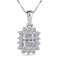 Luxuriant Lab Grown Diamond G VVS 1.50 ctw Pendant Necklace in Rhodium Over Sterling Silver 20 Inches - Sticky add to cart bar