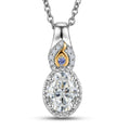 EverTrue Moissanite 1.35 ctw Pendant in 18K YG Plated and Platinum Bond with Stainless Steel Necklace 20 Inches - Sticky add to cart bar