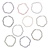 Ankur Treasure Chest Set of 10 Multi Gemstone Chips Necklace (28 Inches) in Stainless Steel 3000.00 ctw