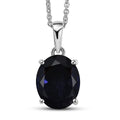 Luxoro Premium Catalina Iolite 2.90 ctw Twilight Blue Solitaire Pendant Necklace in 10K White Gold 20 Inches - Sticky add to cart bar