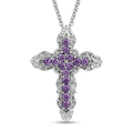 EverTrue Simulated Diamond Cross Pendant Necklace in Stainless Steel 20 Inches - Sticky add to cart bar