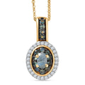 D'Joy Premium Narsipatnam Alexandrite and Moissanite 0.75 ctw Crown of Firelight Pendant Necklace in 18K Vermeil Yellow Gold Over Sterling Silver 20 Inches - Sticky add to cart bar