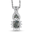 D'Joy Narsipatnam Alexandrite and Moissanite 0.70 ctw Royal Glow Pendant Necklace in Rhodium Over Sterling Silver 20 Inches - Sticky add to cart bar