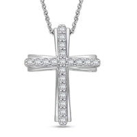 Luxuriant Lab Grown Diamond (G-H, SI) Pendant Necklace (20 Inches) in Platinum Over Sterling Silver (Del. in 12-15 Days) 0.50 ctw