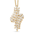 EverTrue Lab Created Sapphire 4.00 ctw Leaf Vine Pendant in 18K YG Plated with ION Plated YG Stainless Steel Necklace (20 Inches) - Sticky add to cart bar