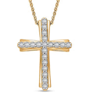 Luxuriant Lab Grown Diamond (G-H, SI) Pendant Necklace (20 Inches) in Platinum Over Sterling Silver (Del. in 12-15 Days) 0.50 ctw