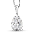 D'Joy White Topaz Pendant Necklace (20 Inches) in Rhodium Over Sterling Silver 3.50 ctw - Sticky add to cart bar