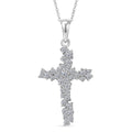 Luxuriant Lab Grown Diamond (G-H, SI) Spark Cross Pendant Necklace - Sticky add to cart bar