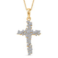 Luxuriant Lab Grown Diamond (G-H, SI) Spark Cross Pendant Necklace - Sticky add to cart bar