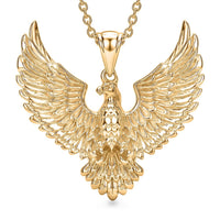 EverTrue Bronzella Collection Phoenix Pendant in 18K YG Plated Bronze with ION Plated YG Stainless Steel Necklace (20 Inches)