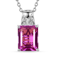 EverTrue African Lilac Quartz (Triplet) 6.85 ctw Solitaire Texture Pendant in Platinum Bond with Stainless Steel Necklace 20 Inches