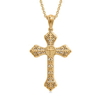 EverTrue Bronzella Collection Pendant in 18K Yellow Gold Plated Bronze with ION Plated Yellow Gold Stainless Steel Necklace 20 Inches