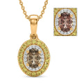 D'Joy AAA Turkizite and Multi Gemstone 1.25 ctw Pendant Necklace in 18K Vermeil Yellow Gold Over Sterling Silver 20 Inches - Sticky add to cart bar