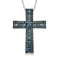 D'Joy Diamond Pendant Necklace (20 Inches) in Rhodium Over Sterling Silver 0.70 ctw