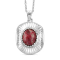 EverTrue Premium Norwegian Thulite 6.20 ctw Pendant Platinum Bond with Stainless Steel Necklace 20 Inches - Sticky add to cart bar