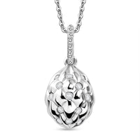 D'Joy Moissanite 0.15 ctw Pendant Necklace in Rhodium Over Sterling Silver 20 Inches