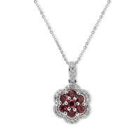 D''Joy Umba River and White Zircon 1.70 ctw Pendant Necklace in Rhodium Over Sterling Silver 20 Inches