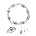 Amethyst Earrings, Ring (Size 5.0) and Bracelet (7.50-8.50In) in Sterling Silver 2.70 ctw - Sticky add to cart bar