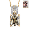 Certified & Appraised Luxoro AAA Turkizite and Diamond I2 4.04 ctw Pendant Necklace in 10K Yellow Gold (20 Inches) - Sticky add to cart bar