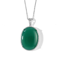 EverTrue Verde Onyx 58.85 ctw Pendant in Platinum Bond with Stainless Steel Necklace 20 Inches